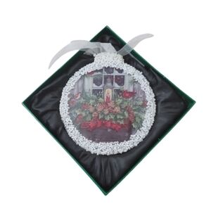 Christmas Ornament Cardinal Candle at Window - Batteries Not included